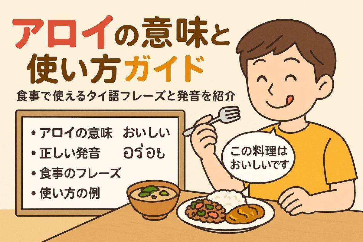 アロイタイ語の意味や発音とフレーズを初心者向けに解説！料理店や旅行で使える言い方と学習アプリも紹介