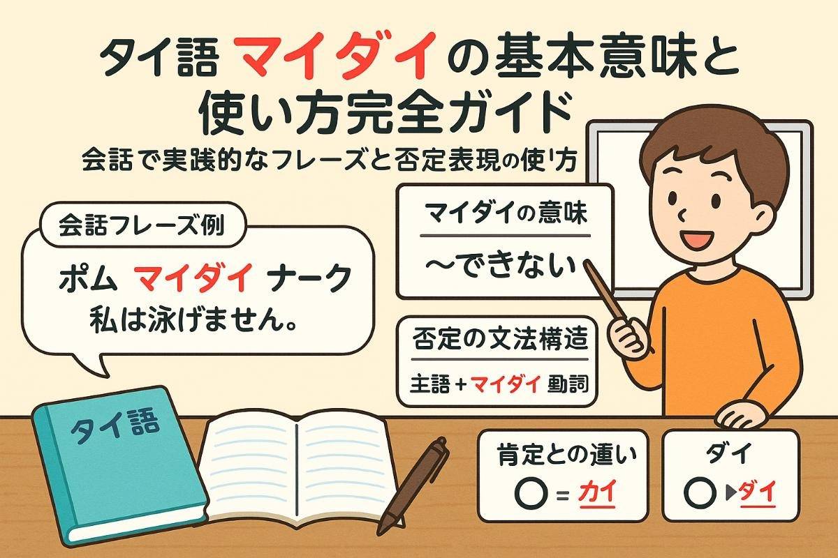 タイ語マイダイの意味と使い方解説！発音・否定表現の違いと実践会話フレーズ集