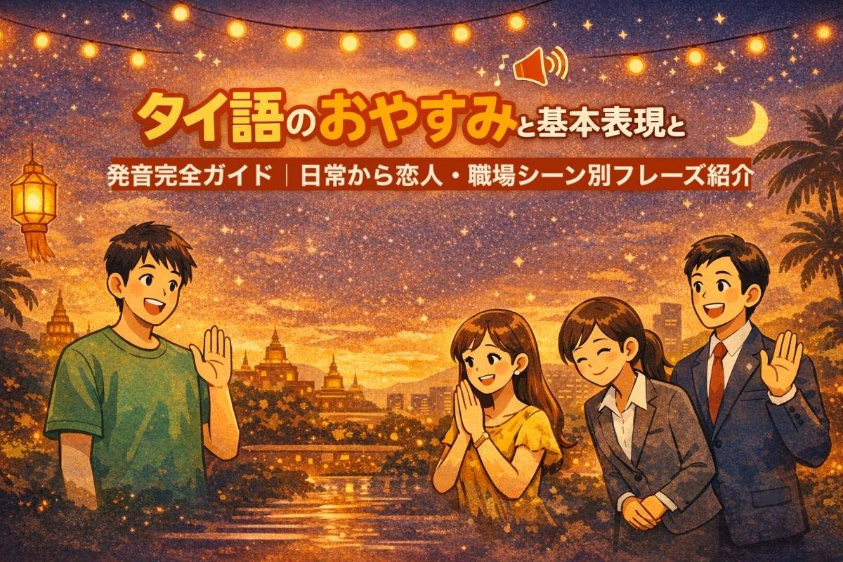 タイ語のおやすみの基本表現と発音完全ガイド｜日常から恋人・職場シーン別フレーズ紹介