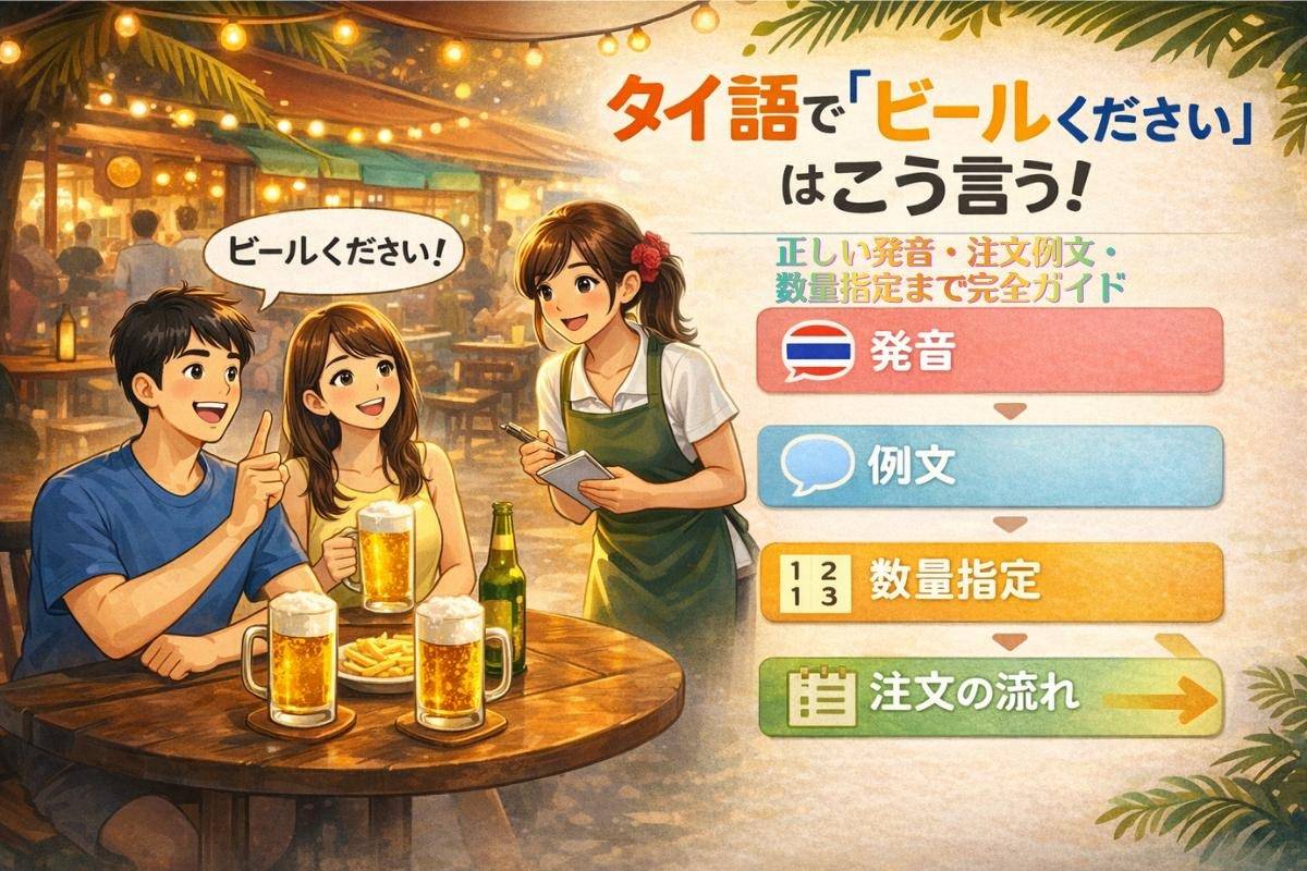 タイ語で「ビールください」はこう言う！正しい発音・注文例文・数量指定まで完全ガイド