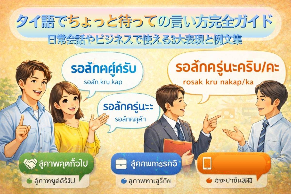 タイ語でちょっと待っての言い方完全ガイド｜日常会話やビジネスで使える3大表現と例文集