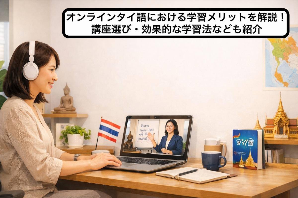 オンラインタイ語における学習メリットを解説！講座選び・効果的な学習法なども紹介
