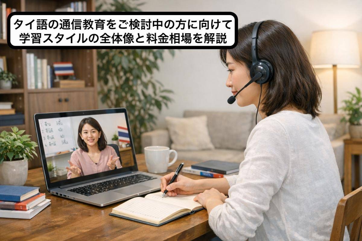 タイ語の通信教育をご検討中の方に向けて学習スタイルの全体像と料金相場を解説
